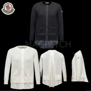 モンクレール(MONCLER)の新品 MONCLER モンクレール カーディガン 黒 S 正規品(カーディガン)