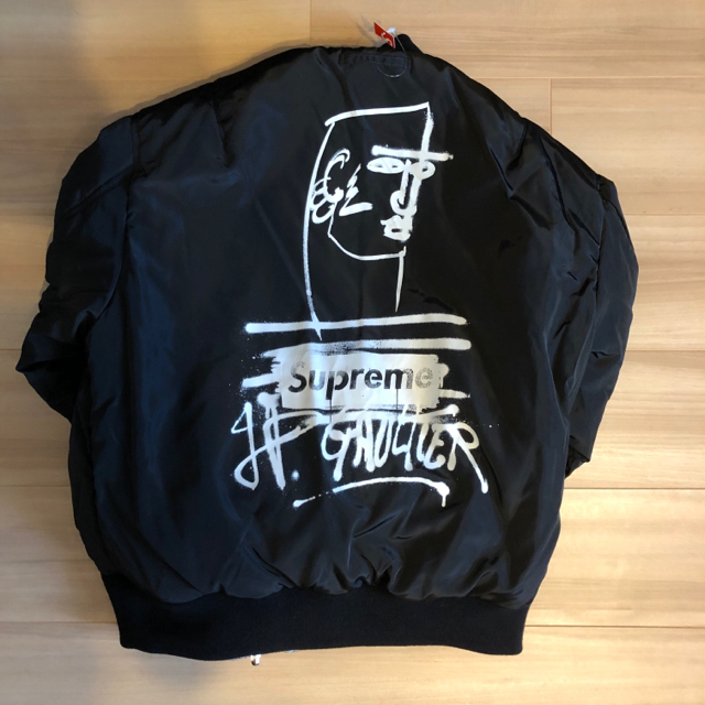 supreme jean paul gaultier フーディー 黒 Lサイズ