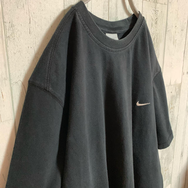 NIKE(ナイキ)の90's NIKE ナイキ ワンポイント スウォッシュ 刺繍Tシャツ L メンズのトップス(Tシャツ/カットソー(半袖/袖なし))の商品写真