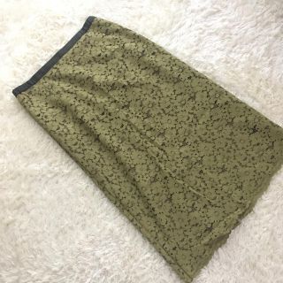 ユナイテッドアローズグリーンレーベルリラクシング(UNITED ARROWS green label relaxing)の新品 レースタイトスカート(ひざ丈スカート)