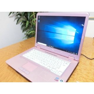 エヌイーシー(NEC)の【kiriku様専用】新品SSD！美品☆可愛いピンクのLL750/S DVD(ノートPC)