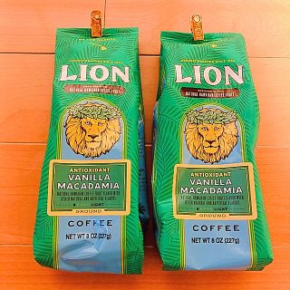 ライオン(LION)の新品未開封品♡ ライオンコーヒー バニラマカデミア 227g×2袋(コーヒー)