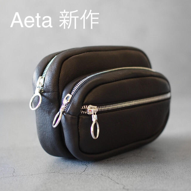 新品 新作★Aeta DEER BELT POUCH SS BLACKW135H90D45m