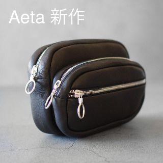 新品 新作★Aeta DEER BELT POUCH SS BLACK(ウエストポーチ)