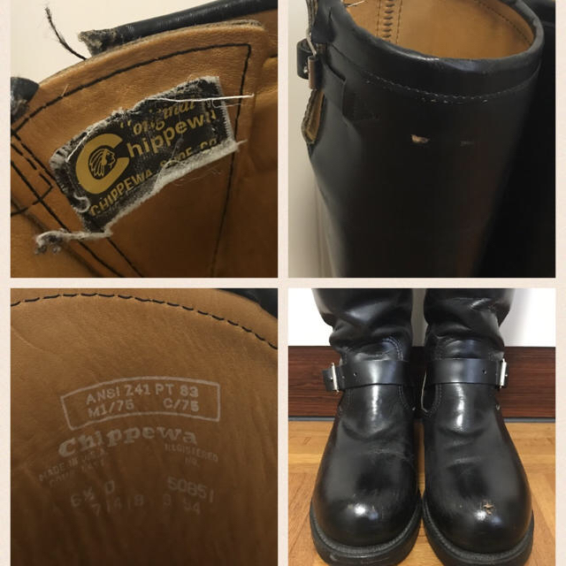 CHIPPEWA - チペワ ロングエンジニアブーツ 黒の通販 by meme's CHIPPEWA - チペワ ロングエンジニアブーツ 黒の通販 by meme's