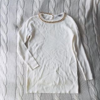 ザラ(ZARA)のゆうちあ様専用です ZARA 未着用 長袖 カットソー ゴールド チェーン(カットソー(長袖/七分))