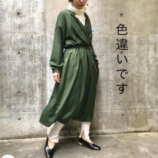 アトリエドゥサボン(l'atelier du savon)のワンピース YEAR シャイニーSYツイル カシュクールOP(ロングワンピース/マキシワンピース)