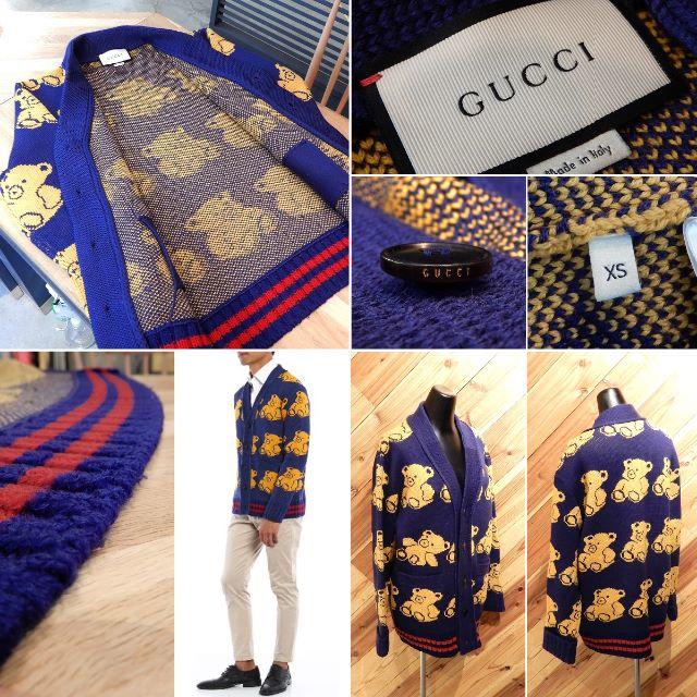 Gucci(グッチ)のK9654様の美品 グッチ 厚手 オーバーサイズ カーディガン テディベア XS メンズのトップス(カーディガン)の商品写真