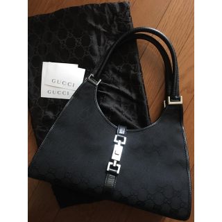 グッチ(Gucci)のグッチ GUCCI GG柄 ハンドバッグ 黒【美品】(ハンドバッグ)