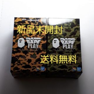 アベイシングエイプ(A BATHING APE)の超合金 BE@RBRICK 1ST CAMO SHARK　グリーン　イエロー　(その他)