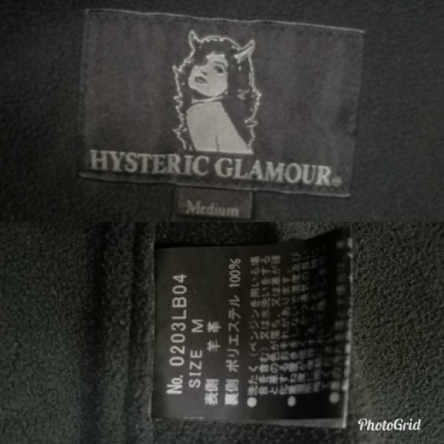 HYSTERIC GLAMOUR(ヒステリックグラマー)の★49%オフ★ヒステリックグラマーラムレザーシングルライダースパーカー　サイズM メンズのジャケット/アウター(ライダースジャケット)の商品写真