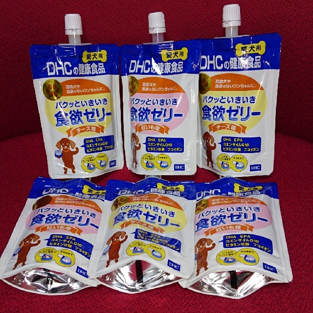 DHC(ディーエイチシー)のDHC 愛犬用 食欲ゼリー  ６袋 その他のペット用品(犬)の商品写真