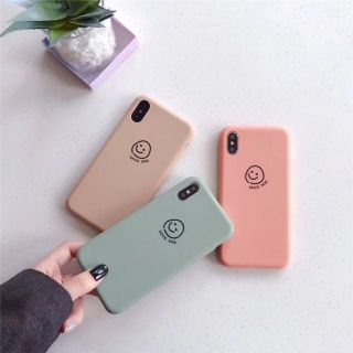 大人気！iPhoneケース シンプルカラー ソフトケース にこちゃん(iPhoneケース)