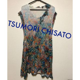 ツモリチサト(TSUMORI CHISATO)の【美品】TSUMORI CHISATO 海の花畑 ワンピース(ひざ丈ワンピース)