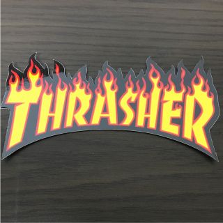 スラッシャー(THRASHER)の【縦8cm 横15cm】THRASHER ファイアーロゴステッカー(ステッカー)