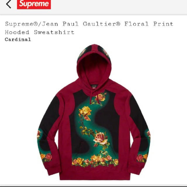 メンズsupreme Floral Print Hooded Sweatshirt