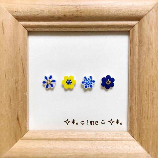 北欧 ❁小さいお花のピアスセット❁柄ミックス② ハンドメイドのアクセサリー(ピアス)の商品写真