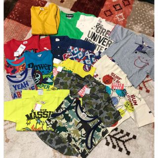 ジャンクストアー(JUNK STORE)の着用品３枚のみ、ブランドトップス140サイズ１５枚セット(Tシャツ/カットソー)