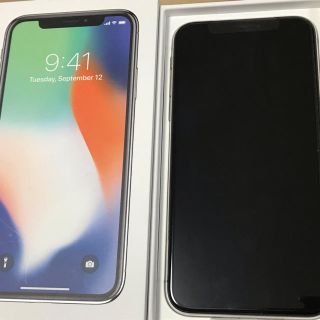 アイフォーン(iPhone)のアイフォンX  i phone X 64GB 未使用SIMロック解除済(スマートフォン本体)