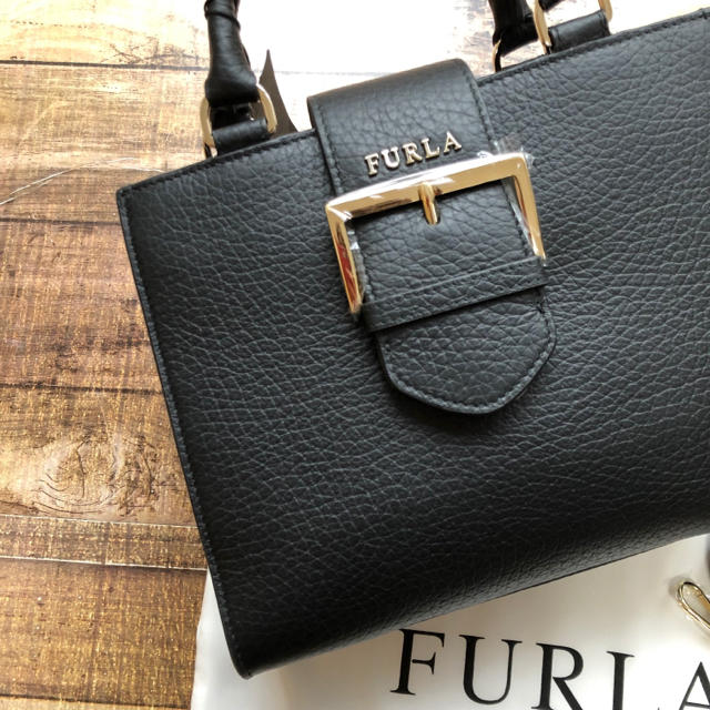 【Furla】FLO 2WAY ショルダーバッグ　ブラック