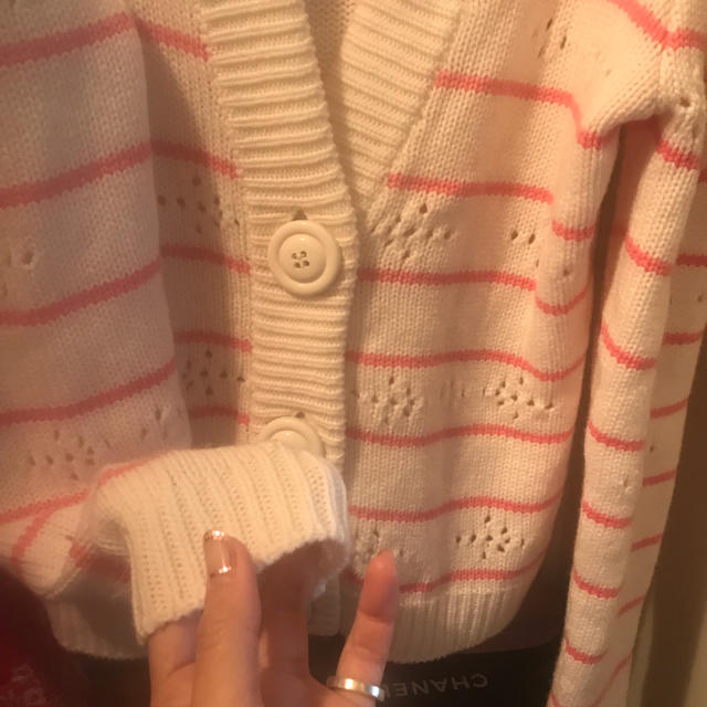 miumiu(ミュウミュウ)のmiumiu boarder cardigan. レディースのトップス(カーディガン)の商品写真