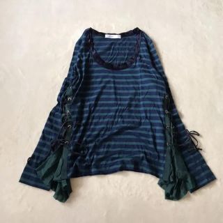 サカイラック(sacai luck)のsacai luck  グリーン×ネイビー(カットソー(長袖/七分))