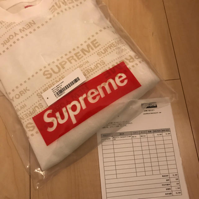 supreme metallic jacquard crewneck Mサイズ