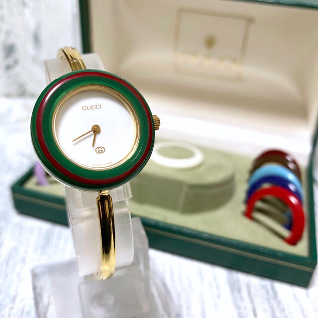 美品】GUCCI グッチ チェンジベゼル 11/12 腕時計 12色-