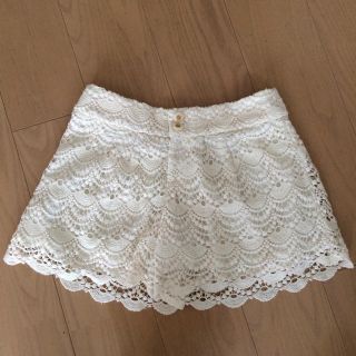 アプワイザーリッシェ(Apuweiser-riche)のApuweiser-riche♡白の総レース ショートパンツ(ショートパンツ)