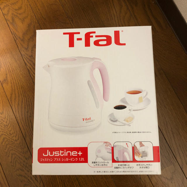 T-fal(ティファール)のT-fal  電気ケトル ジャスティンプラス シュガーピンク 1.2L スマホ/家電/カメラの生活家電(電気ケトル)の商品写真