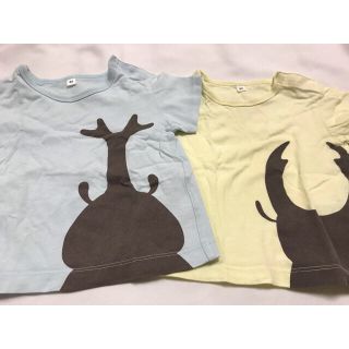 ムジルシリョウヒン(MUJI (無印良品))のMUJI プリントTシャツ 80 ＊2枚セット(Ｔシャツ)