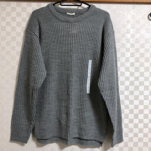 GU(ジーユー)のGU / ワッフルクルーネックセーター メンズのトップス(ニット/セーター)の商品写真