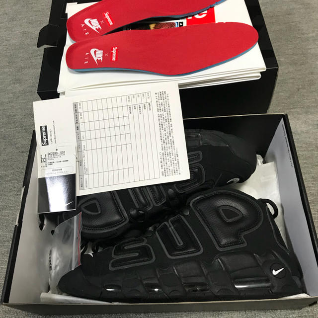 専用。supreme air more uptempo シュプテン 黒 28.5