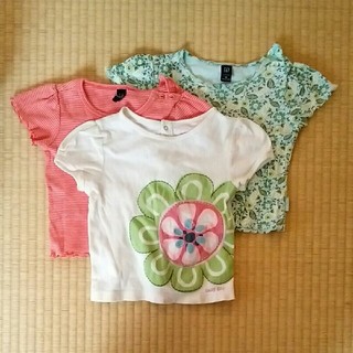 ベビーギャップ(babyGAP)のベビーギャップ　Tシャツ　半袖　3枚セット　女の子　90(Tシャツ/カットソー)