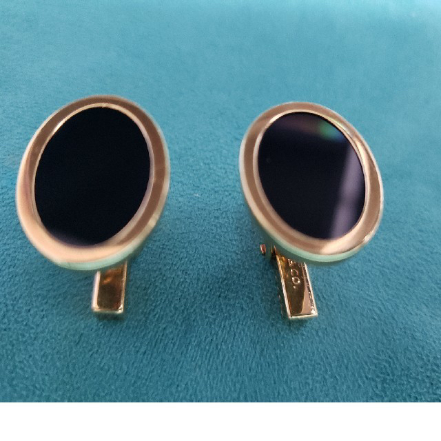 Tiffany18K Gold Onyx Vintage Cufflinks