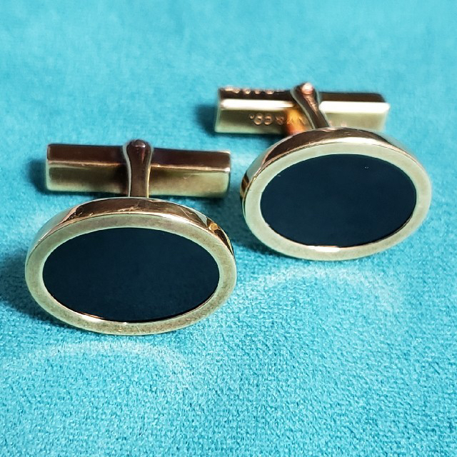 Tiffany18K Gold Onyx Vintage Cufflinks