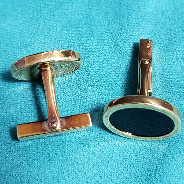 Tiffany18K Gold Onyx Vintage Cufflinks