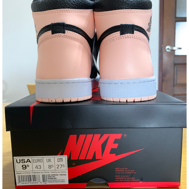 NIKE(ナイキ)のエアジョーダン 1 black pink 27.5 メンズの靴/シューズ(スニーカー)の商品写真