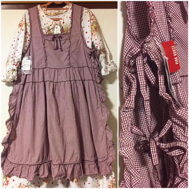 PINK HOUSE - ピンクハウス * 新品 ギンガム タブリエ エプロンの通販