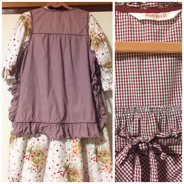 PINK HOUSE - ピンクハウス * 新品 ギンガム タブリエ エプロンの通販