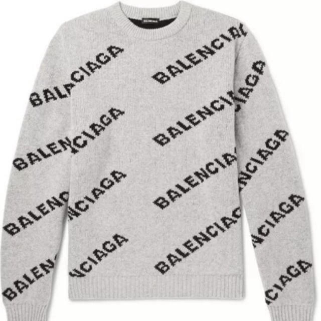 【最安値】balenciaga ロゴニット ロゴセーター | フリマアプリ ラクマ