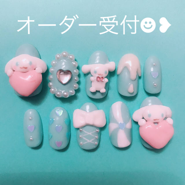 3Dネイルチップ シナモン♥オーダー受付の通販 by Nnail*｜ラクマ