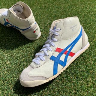 オニツカタイガー(Onitsuka Tiger)の美品24.5オニツカタイガー メキシコミッドランナー トリコロールA957(スニーカー)