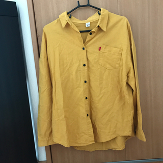 ロクロクガールズ(66girls)の66girls 韓国 シャツ イエロー 黄色 ビッグシルエット 韓国ファッション(シャツ/ブラウス(長袖/七分))