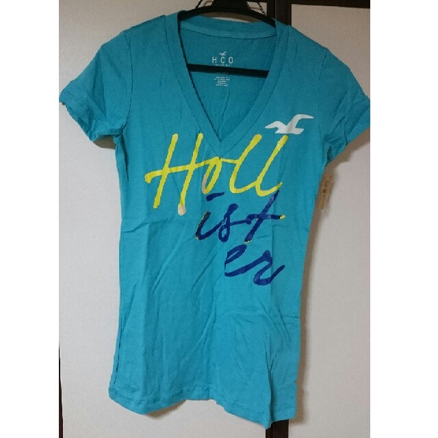 Hollister(ホリスター)のHollister 新品 半袖Tシャツ S  水色  VECKIE レディースのトップス(Tシャツ(半袖/袖なし))の商品写真