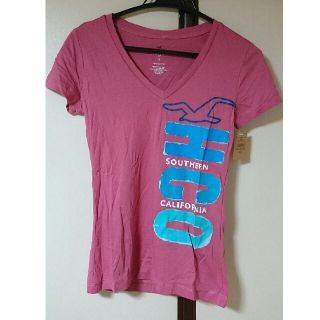 ホリスター(Hollister)のHollister  新品  半袖Tシャツ  サーモンピンク  S(Tシャツ(半袖/袖なし))