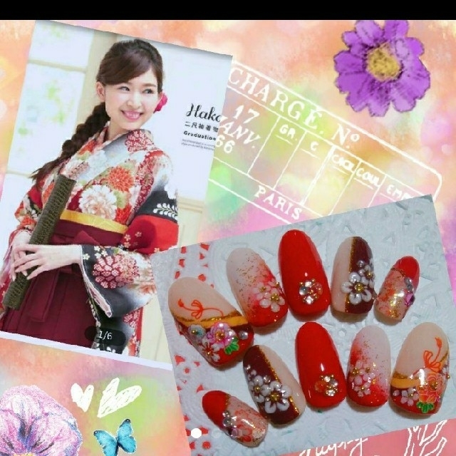 成人式ネイル ブライダルネイル 結婚式ネイル 白無垢ネイル 色打掛 成人式ネイル ブライダルネイル 結婚式ネイル 白無垢ネイル 色打掛