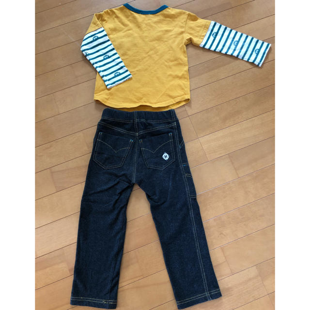 3can4on(サンカンシオン)のキッズ 100㎝ 長T &ズボン 上下セット キッズ/ベビー/マタニティのキッズ服男の子用(90cm~)(Tシャツ/カットソー)の商品写真