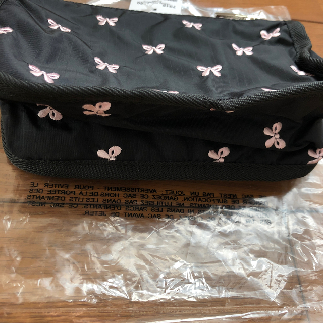 未使用 レスポートサック リボン ショルダーバッグ 刺繍 免税店 限定