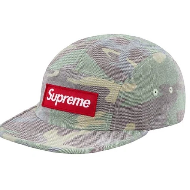 Supreme Washed Out Camo Camp boxロゴ キャップ